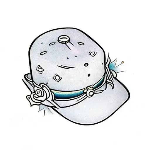 magicians hat with wand tattoo design idea