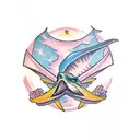 pterodactyl  tattoo design idea