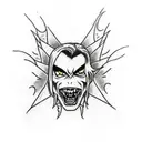 gothic hellsing vampire alucard eye tattoo design idea