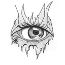 gothic hellsing vampire alucard eye tattoo design idea