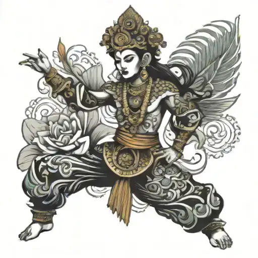 balinese dancer tattoo design idea