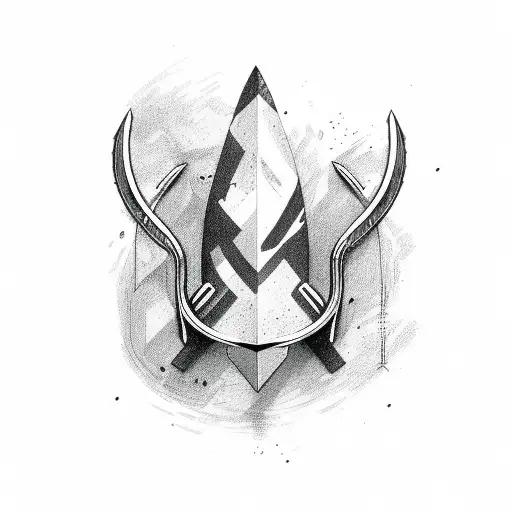 axe olive tattoo design idea