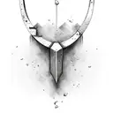 axe olive tattoo design idea