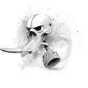 axe olive tattoo design idea