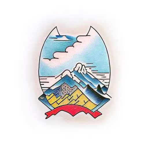 Appalachian mountains tattoo design idea