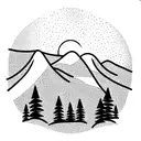 Appalachian mountains tattoo design idea