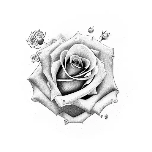 rose western  tattoo design idea