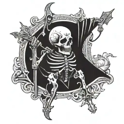 death tarot card tattoo design idea