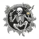 death tarot card tattoo design idea