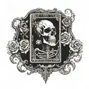 death tarot card tattoo design idea