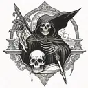 death tarot card tattoo design idea