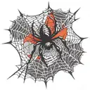 Spider Web with spider tattoo design idea