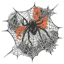 Spider Web with spider tattoo design idea