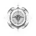 idea A long-lived turtle.  Inside the slot of the turtle, the ocean, the sun, and the spear of the Egyptian Ra (Solar Lo tattoo design idea