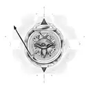 idea A long-lived turtle.  Inside the slot of the turtle, the ocean, the sun, and the spear of the Egyptian Ra (Solar Lo tattoo design idea