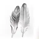 black cockatoo tail feather tattoo design idea