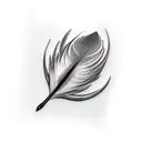 black cockatoo tail feather tattoo design idea