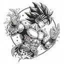 plus ultra instinct goku tattoo design idea