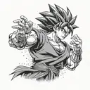 plus ultra instinct goku tattoo design idea