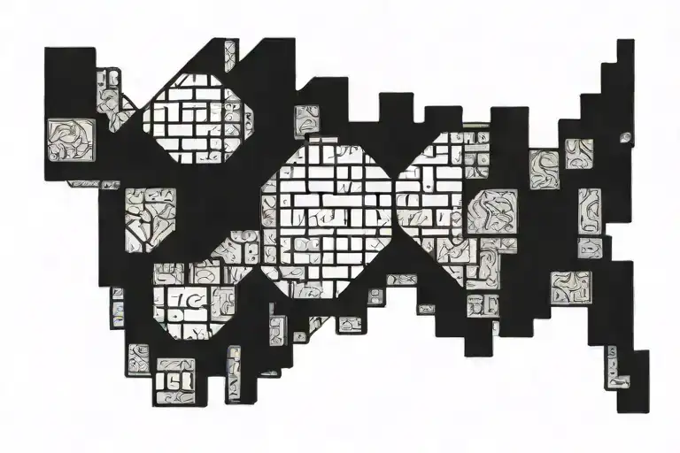 bricks tattoo design idea