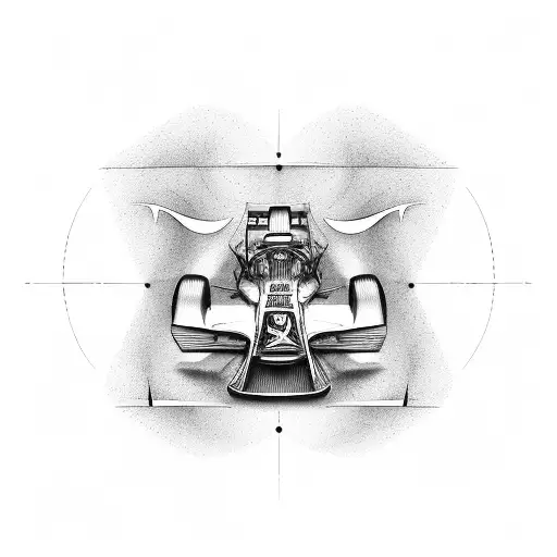 Machinist tools forming a race car track tattoo design idea