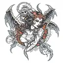Lilith Diablo 4 tattoo design idea