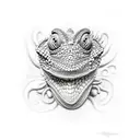 chameleon sleeve tattoo design idea