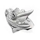 chameleon sleeve tattoo design idea