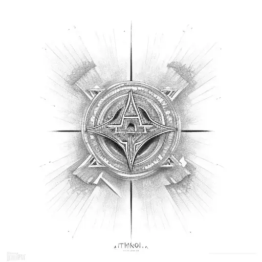 Ankh Symbol chosen one neck  tattoo design idea