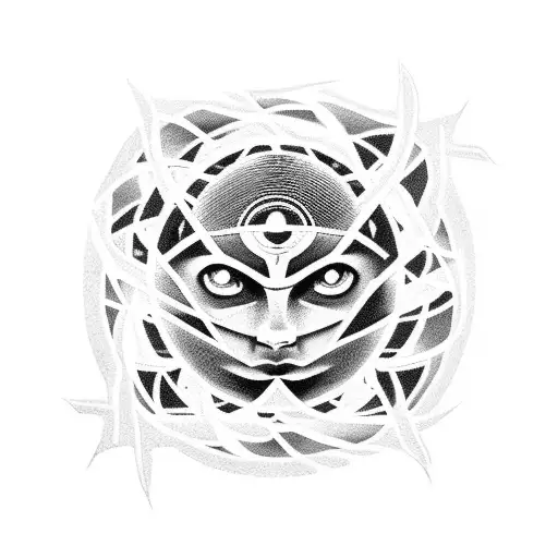 rinnegan blackout tattoo design idea