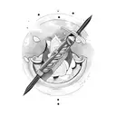 create a tattoo with table, bread and wine tattoo design idea