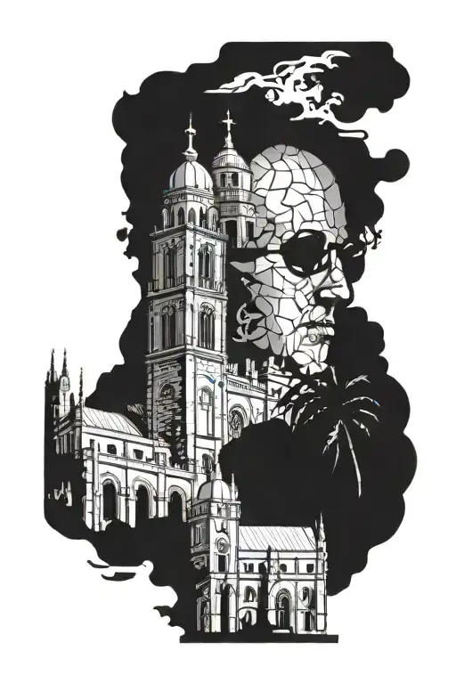 catedral santiago dominican Republic, Piloto Dominican Republic, NYC, sleeve tattoo tattoo design idea