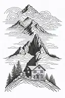 jay peak mountain tattoo design idea