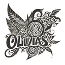 OLIVIA's name tattoo design idea