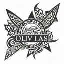OLIVIA's name tattoo design idea