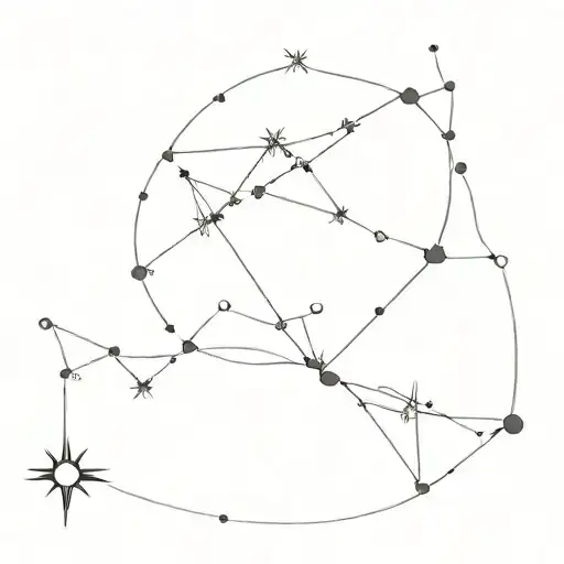 constellations representing family tattoo design idea