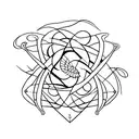 A small, delicate tau cross tattoo design idea