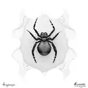 spider with number 9 in the middle tattoo design idea