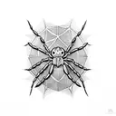 spider with number 9 in the middle tattoo design idea