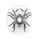 spider with number 9 in the middle tattoo design idea