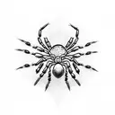 spider with number 9 in the middle tattoo design idea