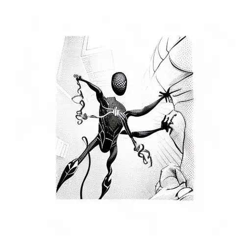 spiderman fighting Dr Octopus  tattoo design idea