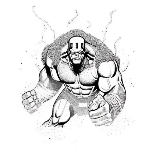 Marvel Comics Juggernaut vs Colossus  tattoo design idea