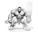 Marvel Comics Juggernaut vs Colossus  tattoo design idea