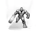 Marvel Comics Juggernaut vs Colossus  tattoo design idea