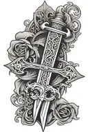 The Gothic dagger tattoo design idea
