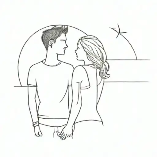 long distance relationship tattoo design idea