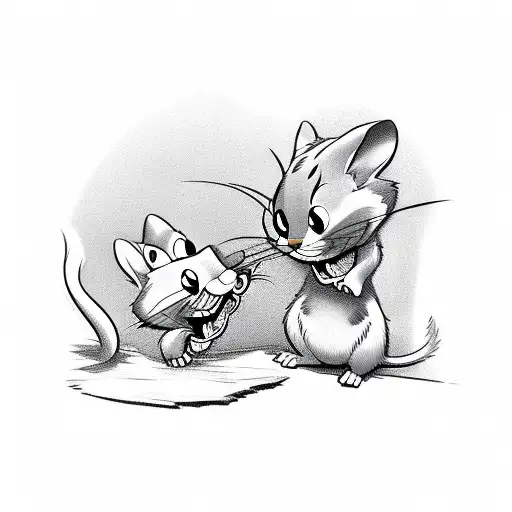 tom and Jerry  tattoo design idea