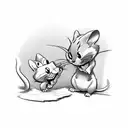 tom and Jerry  tattoo design idea