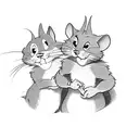 tom and Jerry  tattoo design idea